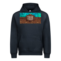 Navy preview custom name turquoise stone leopard bull skull license plate Urban Hoodie - Artiststas