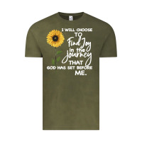 Vintage Olive I Will Choose To Find Joy In The Journey That God Vintage Tee - Bettercallsaul