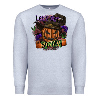 Heather Grey lets get spooky Premium Sweatshirt - SublimationCraftShop