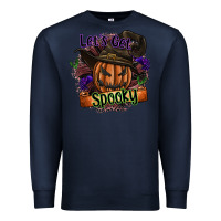 Navy lets get spooky Premium Sweatshirt - SublimationCraftShop