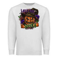 Oatmeal Heather lets get spooky Premium Sweatshirt - SublimationCraftShop
