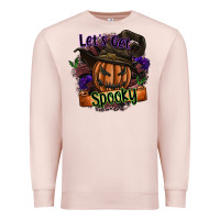 Pale Pink lets get spooky Premium Sweatshirt - SublimationCraftShop