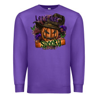 Purple lets get spooky Premium Sweatshirt - SublimationCraftShop