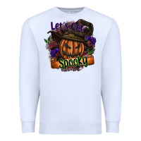 White lets get spooky Premium Sweatshirt - SublimationCraftShop