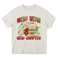 Cream new year new chapter Heavy Core Tee - MaliasSmallBusiness