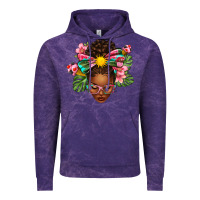 Cloud Purple Afro Woman Summer Vintage Hoodie - texasbilliewilder