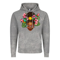 Cloud Rock Afro Woman Summer Vintage Hoodie - texasbilliewilder