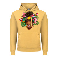 Vintage Mustard Afro Woman Summer Vintage Hoodie - texasbilliewilder