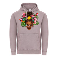 Vintage Zinc Afro Woman Summer Vintage Hoodie - texasbilliewilder