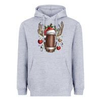 Heather Grey christmas football Heavyweight Hoodie - SublimationCraftShop