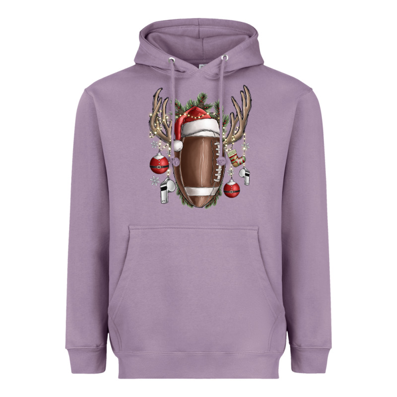 Christmas Football Heavyweight Hoodie by SublimationCraftShop | Teevron