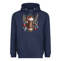Navy christmas football Heavyweight Hoodie - SublimationCraftShop