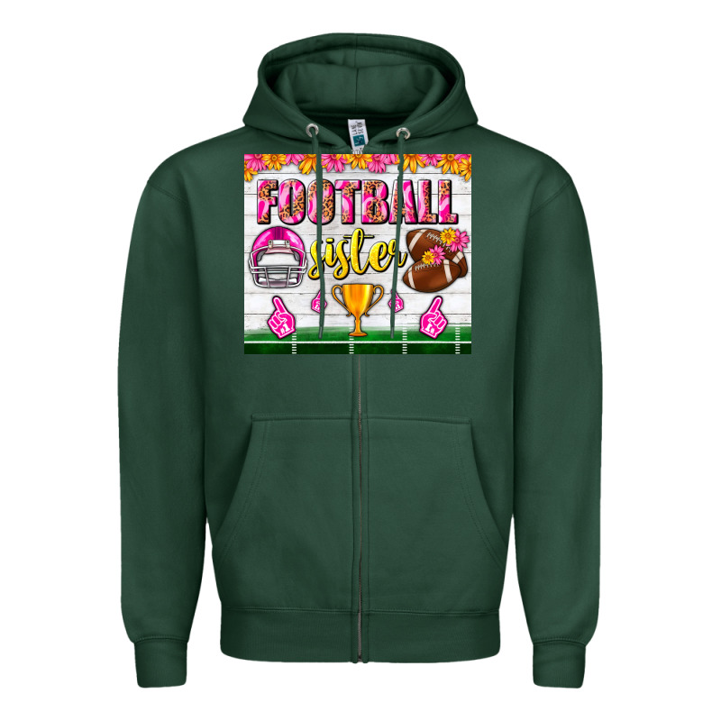 Football Sister Tumbler Zipper Hoodie by BundleAndBundleShop | Teevron