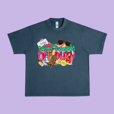 School Counselor Off Duty Urban Heavy Tee Designed By Nancycooperartshop