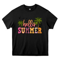 Black hello summer Heavy Core Tee - JahusDesignShop