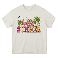 Cream hello summer Heavy Core Tee - JahusDesignShop