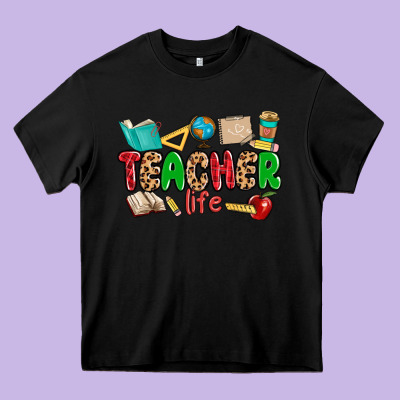 Teacher Life Heavy Core Tee Designed By Maliassmallbusiness