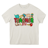 Cream teacher life Heavy Core Tee - MaliasSmallBusiness