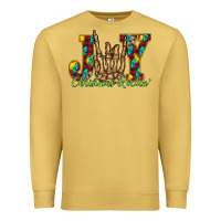 Antique Gold joy Christmas Rockin Premium Sweatshirt - CowhideDigitalArt