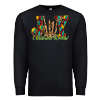Black joy Christmas Rockin Premium Sweatshirt - CowhideDigitalArt