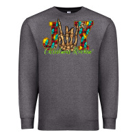 Charcoal Heather joy Christmas Rockin Premium Sweatshirt - CowhideDigitalArt