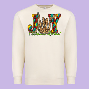 Joy Christmas Rockin Premium Sweatshirt Designed By Cowhidedigitalart