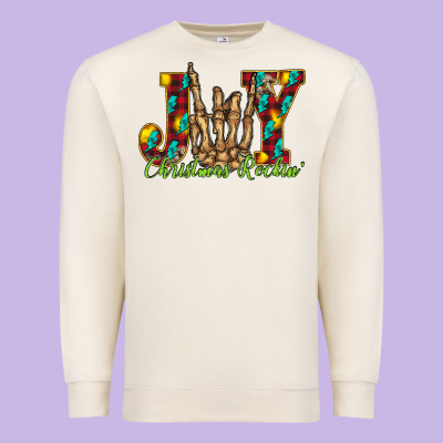 Joy Christmas Rockin Premium Sweatshirt Designed By Cowhidedigitalart
