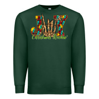 Sports Green joy Christmas Rockin Premium Sweatshirt - CowhideDigitalArt
