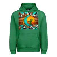 Emerald sunflower desert cactus turquoise crescent Urban Hoodie - Artiststas
