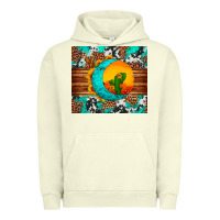 Pigment Pistachio sunflower desert cactus turquoise crescent Urban Hoodie - Artiststas