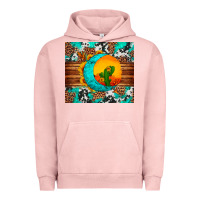 Sunflower Desert Cactus Turquoise Crescent Urban Hoodie | Teevron
