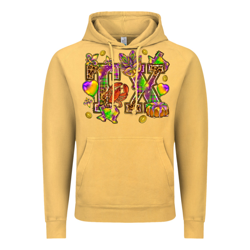 Texas Mardi Gras Vintage Hoodie by NancyCooperArtShop | Teevron