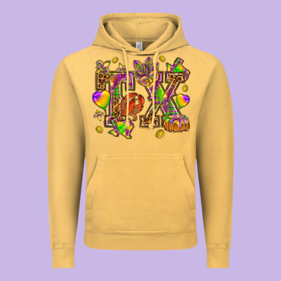 Texas Mardi Gras Vintage Hoodie Designed By Nancycooperartshop
