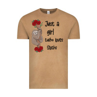 Just A Girl Who Loves Sloths Vintage Tee | Teevron