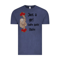 Vintage Denim just a girl who loves sloths Vintage Tee - Bettercallsaul