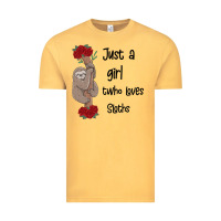 Vintage Mustard just a girl who loves sloths Vintage Tee - Bettercallsaul