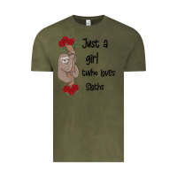 Vintage Olive just a girl who loves sloths Vintage Tee - Bettercallsaul