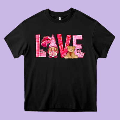 Love With Gnome Heavy Core Tee Designed By Nancycooperartshop