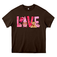 Chocolate Brown love with gnome Heavy Core Tee - NancyCooperArtShop