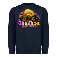 Navy softball grandma Heavyweight Sweatshirt - OliviaCreatesArt