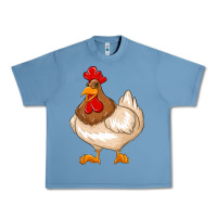 Pebble Blue cute chicken Urban Heavy Tee - texasbilliewilder