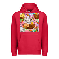 Cardinal Easter Bunny With Hamper Seamless Pattern Premium Hoodie - BundleAndBundleShop