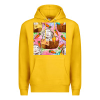 Lemon Easter Bunny With Hamper Seamless Pattern Premium Hoodie - BundleAndBundleShop
