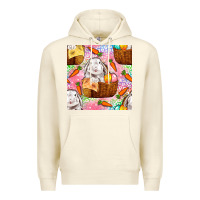 Sandshell Easter Bunny With Hamper Seamless Pattern Premium Hoodie - BundleAndBundleShop