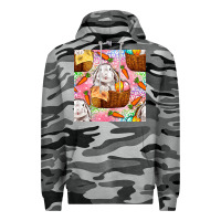 Slate Camo Easter Bunny With Hamper Seamless Pattern Premium Hoodie - BundleAndBundleShop