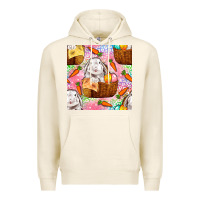 Tofu Easter Bunny With Hamper Seamless Pattern Premium Hoodie - BundleAndBundleShop