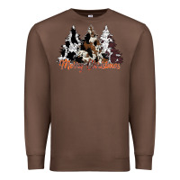 Chestnut merry christmas cowhide trees Premium Sweatshirt - CowhideDigitalArt