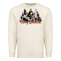 Sandshell merry christmas cowhide trees Premium Sweatshirt - CowhideDigitalArt