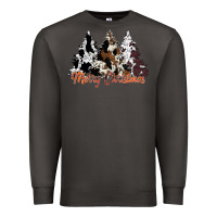 Smoke merry christmas cowhide trees Premium Sweatshirt - CowhideDigitalArt