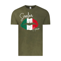 Vintage Olive GGT Travel Souvenir Style SINALOA MX Flag Lips Vintage Tee - trangStudio